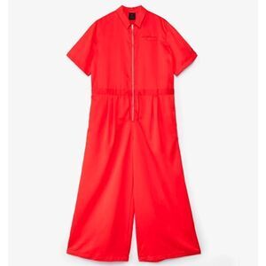 Jordan Nike Women's Large Heritage Flight Suit Red Zip-Up Jumpsuit Loose Fit NWT